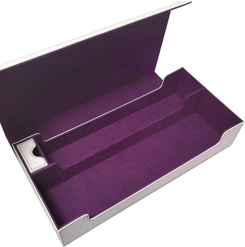 Scimi Premium Trading Card Storage Case TCG Deck Box Holds 800+ Sleeved Cards for MTG, YuGiOh, Uno, Sport with Strong Magnet Closure（W&P） - Image 2
